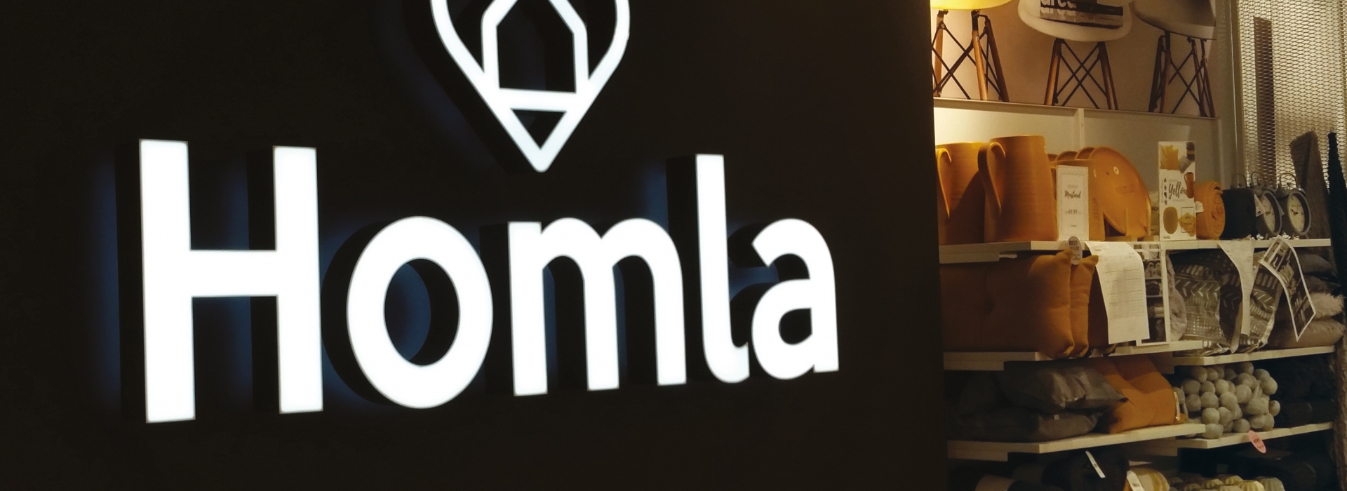 Homla - podświetlane logo przestrzenne