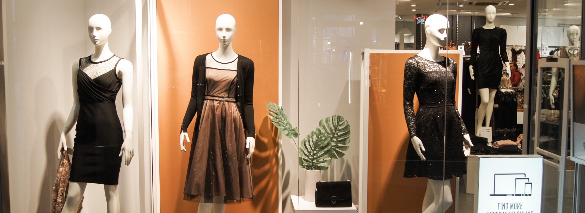 Elements of all Orsay's storefronts AW19